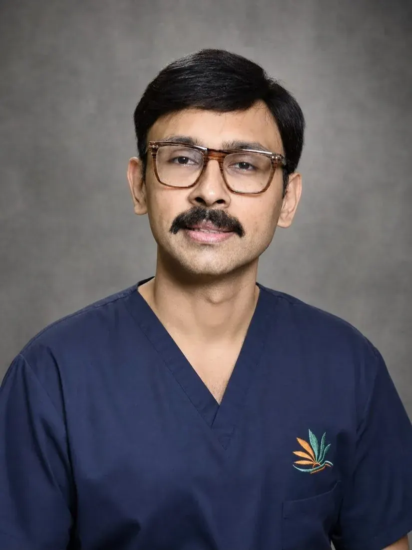Dr. Unmesh Chakraverty in the operating theatre